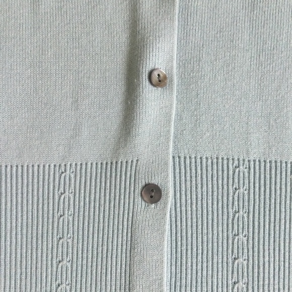 Vintage Van Heusen Cardigan Sweater Light Blue - Sz Medium - Picture 6 of 11
